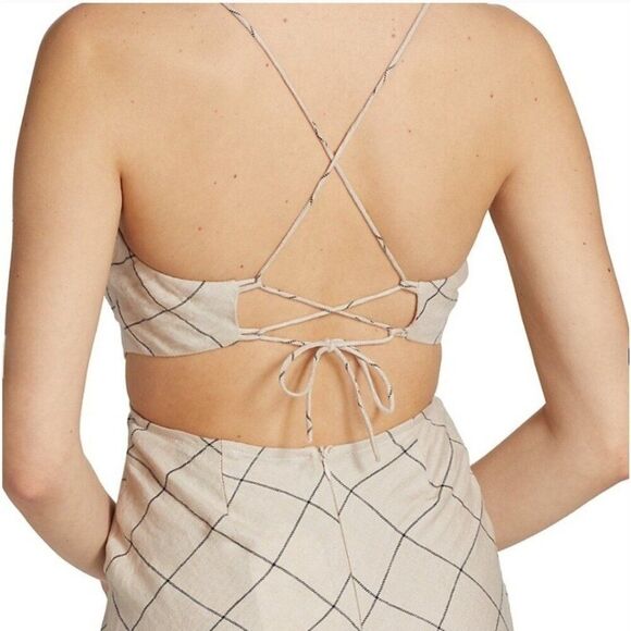 New Rumer The Label - M -  Quinn Bias Cut Out Maxi Dress In Ivory $299 - Picture 3 of 12